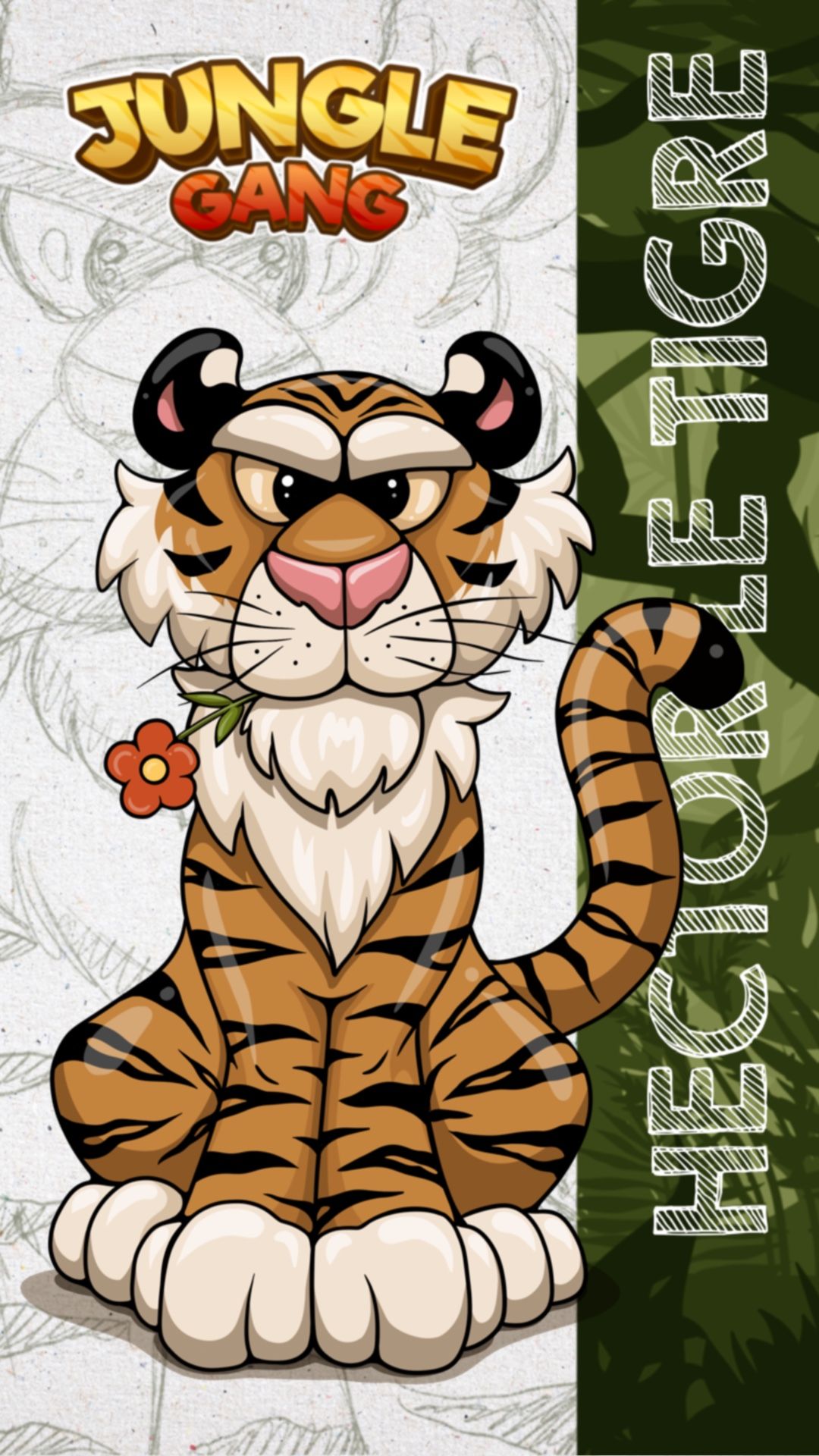 Fond écran Bouchut Jungle Gang Hector le tigre