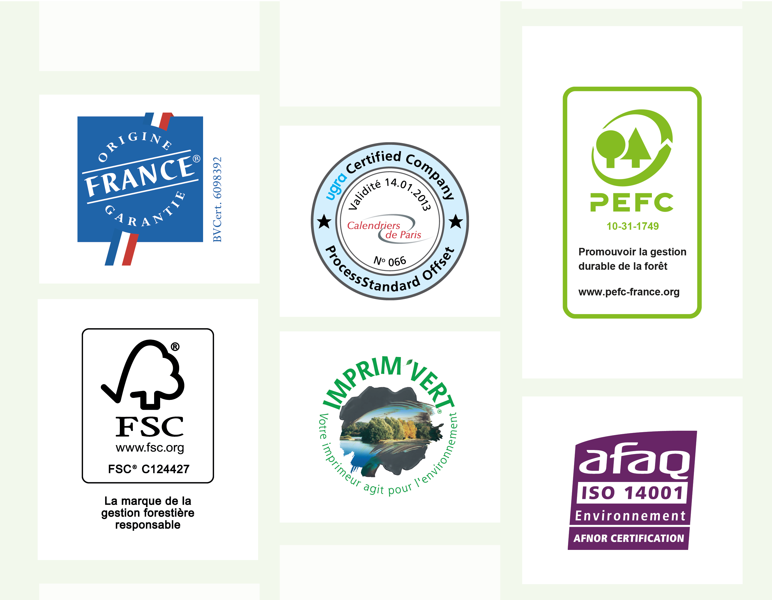 Certifications Bouchut Papeterie